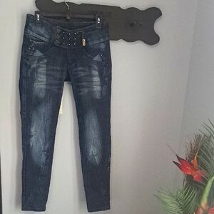 Anorexy Studded Jeans Women's Dark Blue Jeans Size 12